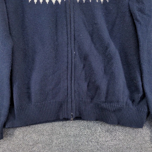Goodfellow & Co. Men's Full Zip Knit Sweater Blue XL Fair Isle Cotton Blend - Picture 4 of 12
